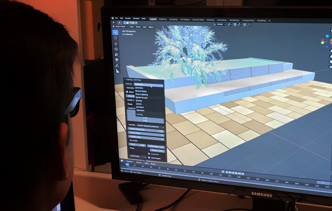 a person is looking at a computer screen